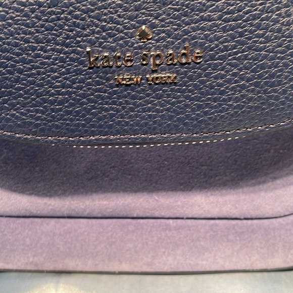 NWOT Kate Spade Blue Suede & Pebbled Leather Shoulder/Crossbody Bag MSRP $399 - Picture 4 of 11